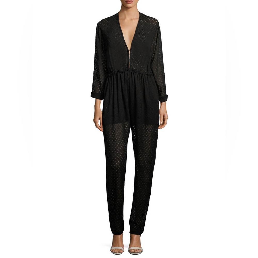 IRO Gleda eyelet jumpsuit black size 38
